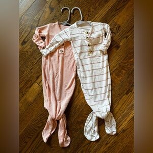 TWO knotted gowns from Lou Lou & Company